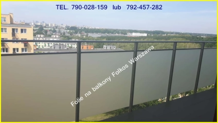 Folie na balkon Tarchomin- Oklejamy balkony Białołęka Warszawa - Folie matowe na balkony Folkos