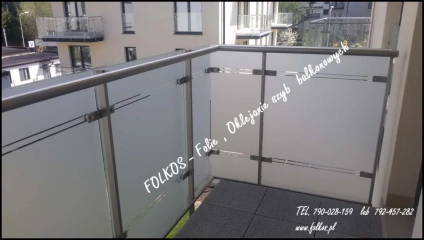 Oklejamy balkony folią - Folie na balkon Ursus, Włochy...-Folie na szklane szyby balkonowe -Oklejamy