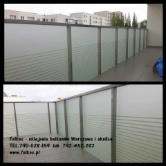 Oklejamy balkony folią - Folie na balkon Ursus, Włochy...-Folie na szklane szyby balkonowe -Oklejamy