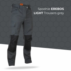 Spodnie robocze EREBOS LIGHT – lekkie, elastyczne i wytrzymałe! Komfort na budowie i w magazynie