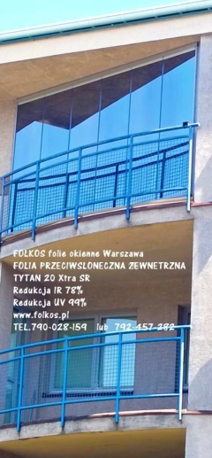 Folie przeciwsłoneczne zewnetrzne HANITA COATINGS -Folie Folkos Warszawa - Usługa oklejania szyb 
