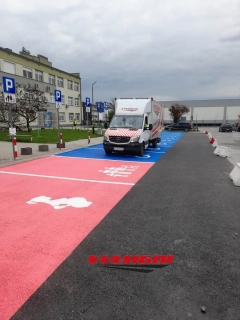 Malowanie oznakowania poziomego obiekty przemysłowe przestrzeń miejska