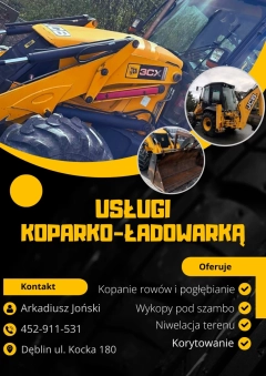 Usługi koparko-ładowarką 