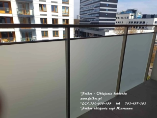 Folie na balkon Conrada, Głowackiego, Nocznickiego , German, Przasnyska-Usługa oklejania balkonów 