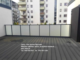 Folie na balkon Conrada, Głowackiego, Nocznickiego , German, Przasnyska-Usługa oklejania balkonów 