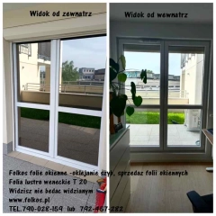 Folia lustro weneckie Warszawa - Oklejamy okna folią wenecką -Folkos folie okienne