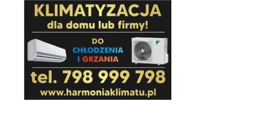 HARMONIA KLIMATU SP. Z O.O. ZABRZE KLIMATYZACJA ŚCIENNA SUFITOWA A+++ 2,7KW 3,5KW 5KW 7KW I WIĘKSZE