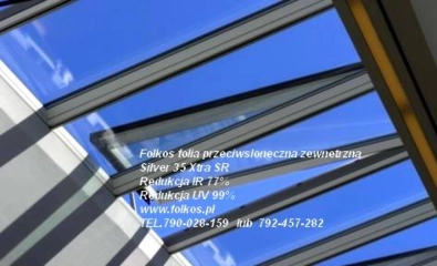Silver 35 Xtra SR - folia przeciwsłoneczna zewnętrzna redukcja IR 77%-Oklejanie szyb Warszawa