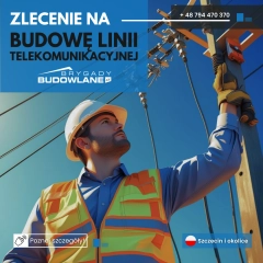 Budowa linii telekomunikacyjnej na terenie Szczecina