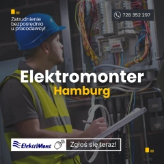 Elektromonter (przemysłówka) bez języka- Hamburg, Niemcy