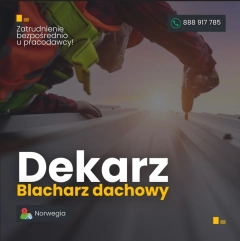 Dekarz / Blacharz dachowy – Norwegia 