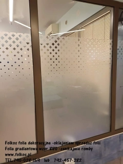 Folie gradientowe dekoracyjne MGŁA Warszawa- Oklejanie, sprzedaż folii -Folkos folie okienne Warszaw